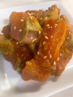 マグロとアボカドの韓国風和え-レシピのメイン写真