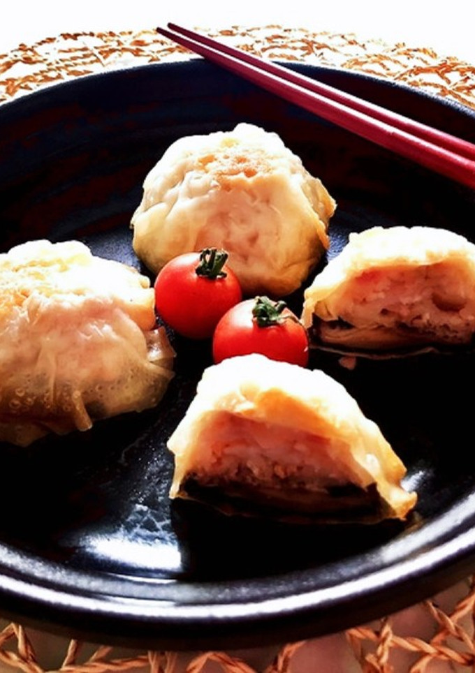 『しいたけとはんぺんの揚げしゅうまい』-レシピのメイン写真