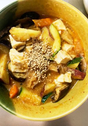 こく旨スンドゥブ風キムチ鍋味春雨炒め煮-レシピのメイン写真