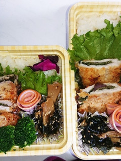【夫婦弁当79】梅チーズカツとワカメンマ-レシピのメイン写真