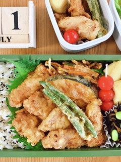 とり天丼弁当 21/7.1-レシピのメイン写真