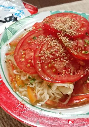 トマトたっぷり冷やしサッポロ一番-レシピのメイン写真