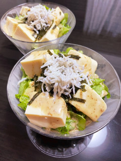 釜揚げしらすのせ♡豆腐サラダ♡-レシピのメイン写真