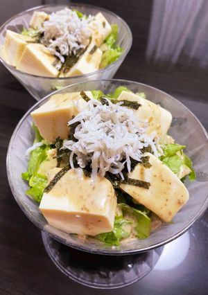 釜揚げしらすのせ♡豆腐サラダ♡-レシピのメイン写真