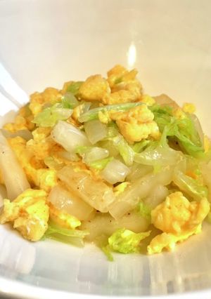 ケト 白菜と卵中華炒め-レシピのメイン写真