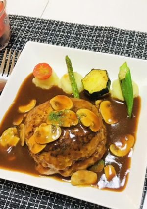 デミハンバーグメインの夕飯メニュー-レシピのメイン写真
