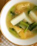 小松菜・長芋の味噌汁♪シャキシャキ食感！
