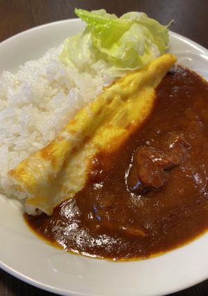 時短、簡単、チーズオムレツカレー-レシピのメイン写真