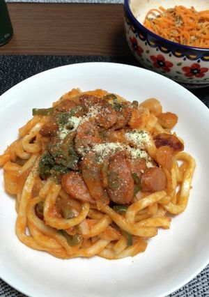 ピリ辛ナポうどん-レシピのメイン写真