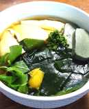 薬味いっぱい　若竹うどん　新筍と新若布で