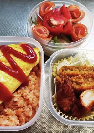 旦那弁当（7/2）オムライス-レシピのメイン写真