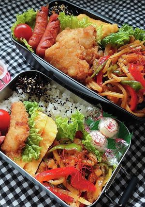 ❜21/7/2 青椒肉絲弁当-レシピのメイン写真
