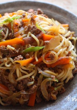 mレンジで絶品☆醤油焼きそば-レシピのメイン写真