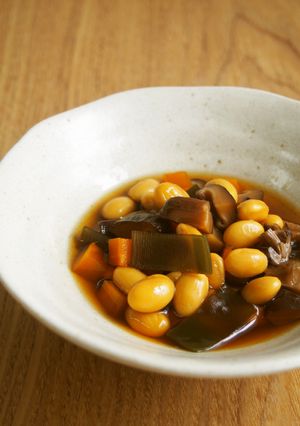 電気圧力鍋で大豆の煮物♪簡単！楽ちん！-レシピのメイン写真