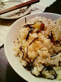 さつまいもと塩昆布の味ご飯-レシピのメイン写真
