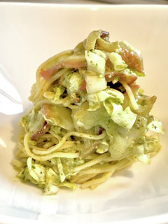 ケト 糖質ゼロ麺 冷タコ白菜ジュノベーゼ-レシピのメイン写真