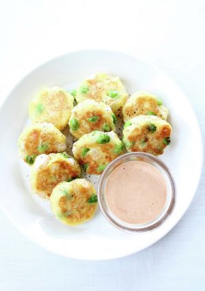 ふわふわ〜【エビ枝豆のはんぺん焼き】-レシピのメイン写真