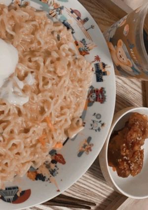 簡単！辛ラーメンキムチ まぜそば-レシピのメイン写真