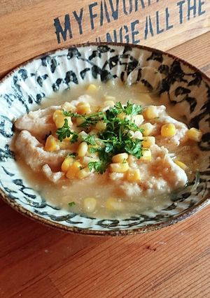 レンジで簡単！ササミとコーンの甘味噌だれ-レシピのメイン写真