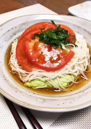 アレンジおそうめん♪枝豆と-レシピのメイン写真