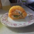 バナナとキウイのロールケーキ