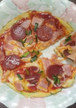 ヘルシー、ズッキーニピザ-レシピのメイン写真