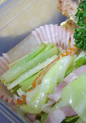 お弁当にブロッコリーの芯のクレソル炒め-レシピのメイン写真