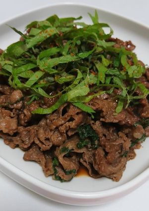 簡単！美味！大葉たっぷり♪牛肉の甘辛炒め-レシピのメイン写真