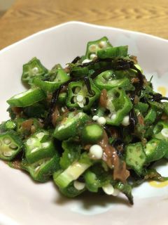 オクラの梅しそ和え【簡単】-レシピのメイン写真