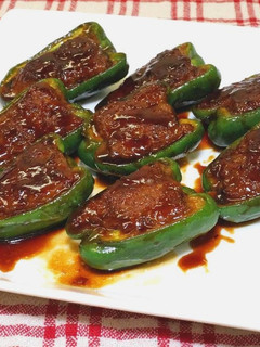 ピーマンの肉詰め(甘辛照焼き)-レシピのメイン写真