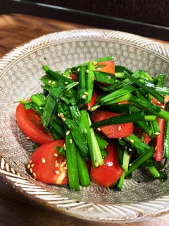 トマトとニラの中華風サラダ-レシピのメイン写真