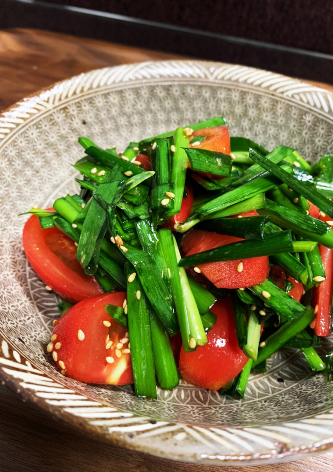 トマトとニラの中華風サラダ-レシピのメイン写真