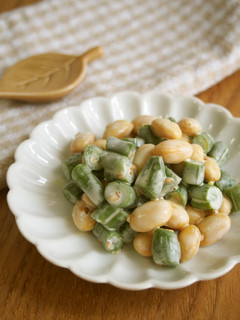 インゲン・大豆のコロコロ胡麻マヨサラダ♪-レシピのメイン写真