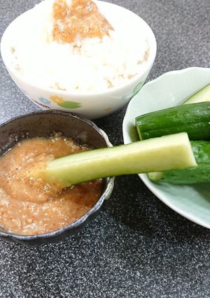 ダイエット☆すり胡麻辛味噌でキュウリ消費-レシピのメイン写真