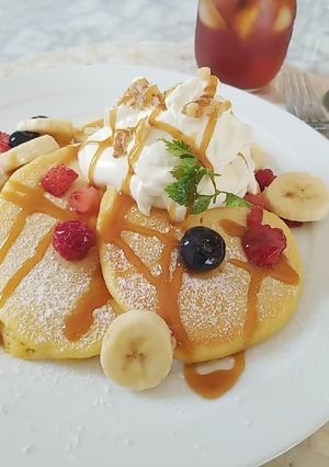 糖質オフふっくらパンケーキ-レシピのメイン写真