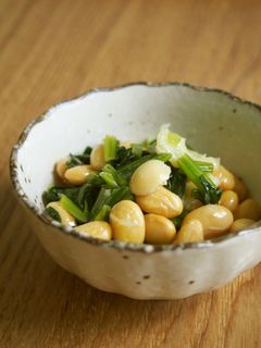 大豆・ほうれん草のナムル♪ホクホク♪-レシピのメイン写真