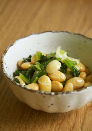 大豆・ほうれん草のナムル♪ホクホク♪-レシピのメイン写真