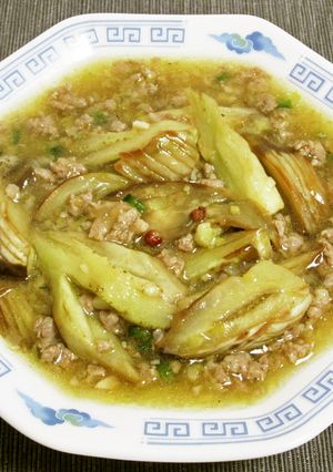 白麻婆茄子（白茄子：揚げてトルコ使用）-レシピのメイン写真