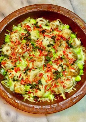 2878マッシュルーム枝豆香りチーズ焼き-レシピのメイン写真