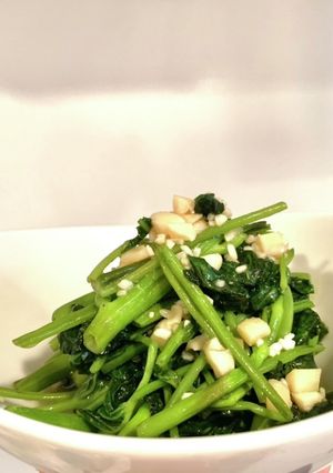 ケト 空芯菜にんにく炒め-レシピのメイン写真