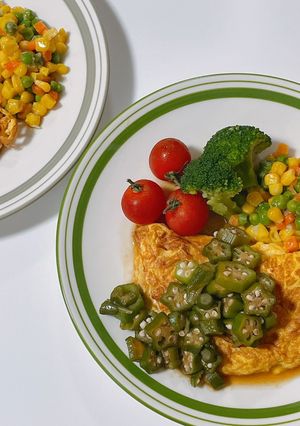 納豆オクラオムレツ-レシピのメイン写真
