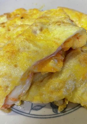 簡単#すぐ出来る#鮭フレークの#オムレツ-レシピのメイン写真