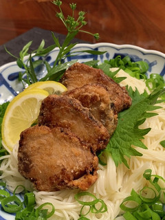 素麺に鰹の竜田揚げトッピング-レシピのメイン写真