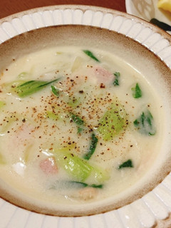 簡単!チンゲン菜のクリーム煮風-レシピのメイン写真