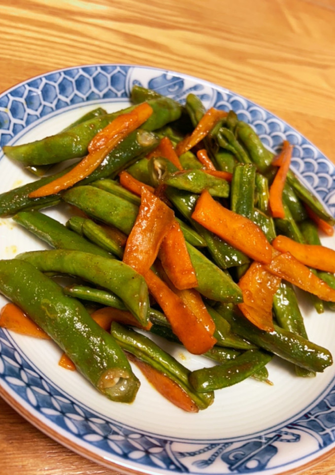 いんげんと人参で☆オイスターカレー炒め-レシピのメイン写真