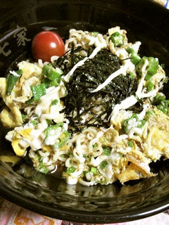 オクラとたまご乗せ、冷やしサッポロ一番-レシピのメイン写真