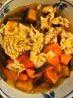 豚肉とかぼちゃの煮物-レシピのメイン写真