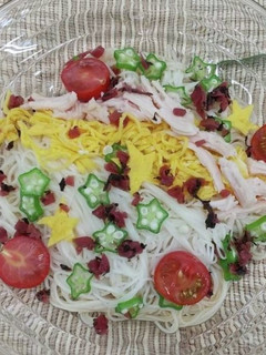 七夕そうめん~シャキシャキ梅~-レシピのメイン写真