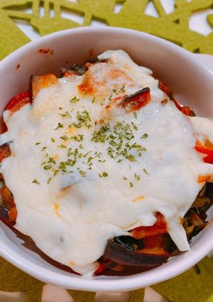 ☆茄子とトマトのミートソースチーズ焼き☆-レシピのメイン写真