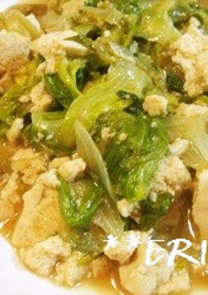 レタスと豆腐の中華風炒め~♪♪-レシピのメイン写真
